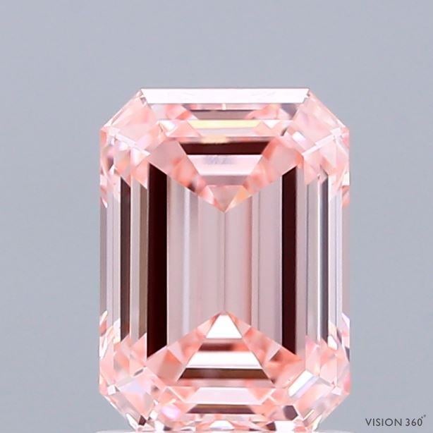 1.56 Ct. Fancy Intense Pink Emerald Lab Grown Diamond