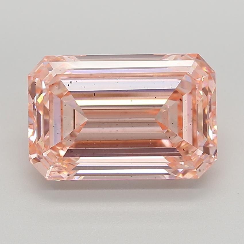 6.57 Ct. Fancy Intense  Pink Emerald Lab Grown Diamond
