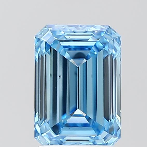 1.91 Ct. Fancy Vivid Blue Emerald Lab Grown Diamond
