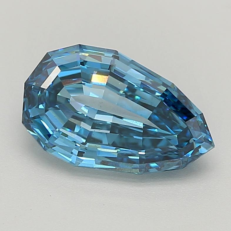 3.25 Ct. Fancy Vivid  Blue Pear Lab Grown Diamond