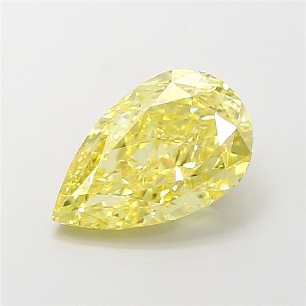 2.54 Ct. Fancy Intense Yellow Pear Lab Grown Diamond