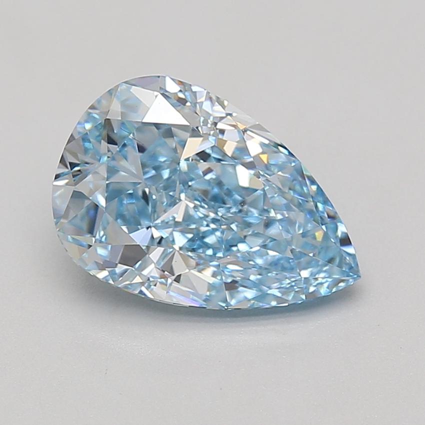 3.08 Ct. Fancy Vivid Blue Pear Lab Grown Diamond