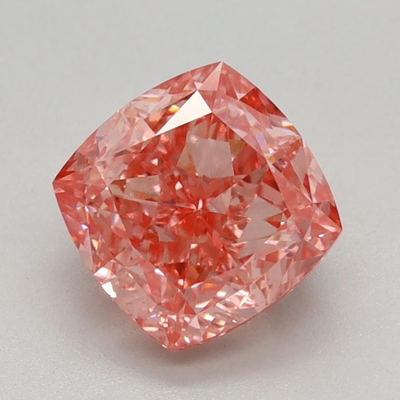 1.37 Ct. Fancy Vivid Pink Cushion Lab Grown Diamond