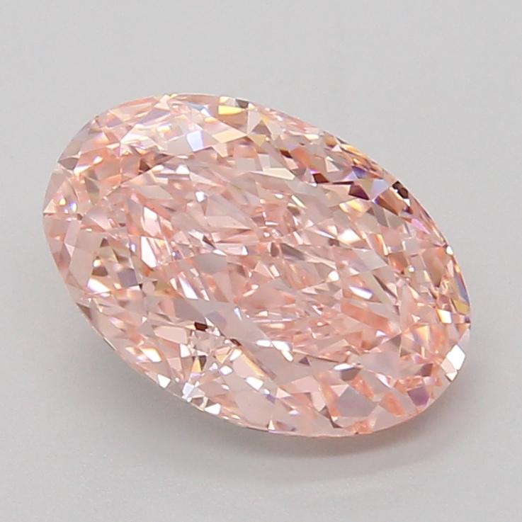 3.06 Ct. Fancy Vivid Pink Oval Lab Grown Diamond