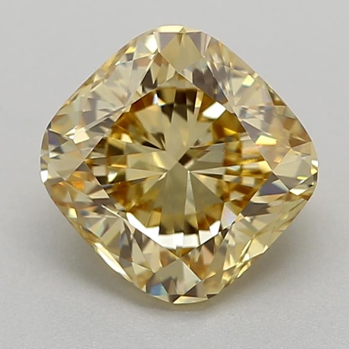 1.00 Ct. Fancy Intense  Yellow Cushion Lab Grown Diamond