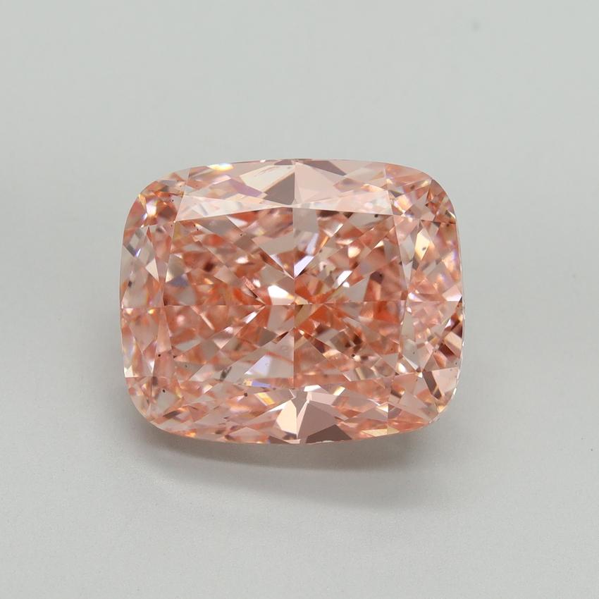 10.03 Ct. Fancy Vivid Pink Cushion Lab Grown Diamond