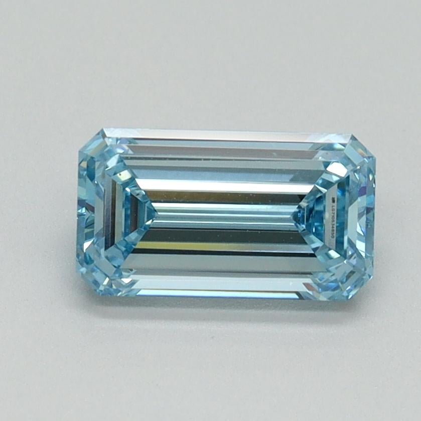 1.08 Ct. Fancy Intense Blue Emerald Lab Grown Diamond