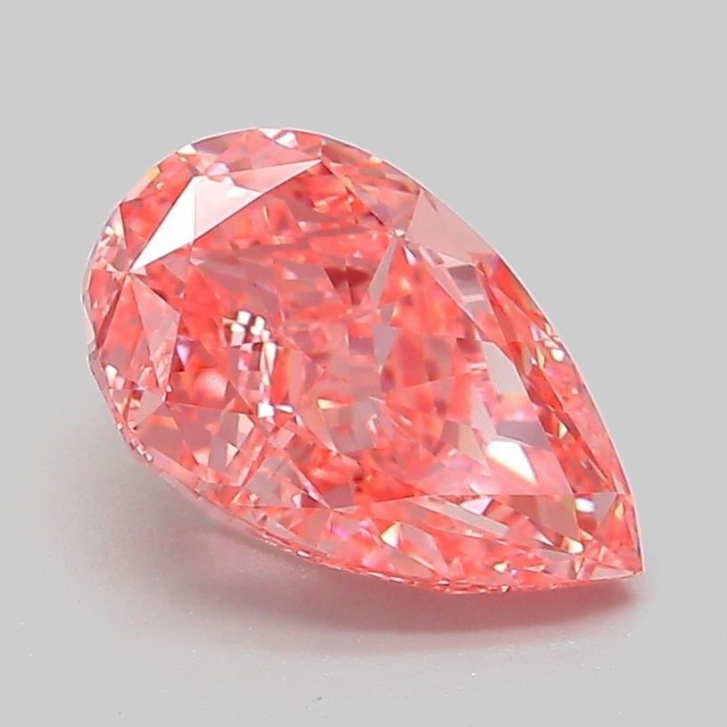 2.09 Ct. Fancy Vivid Pink Pear Lab Grown Diamond