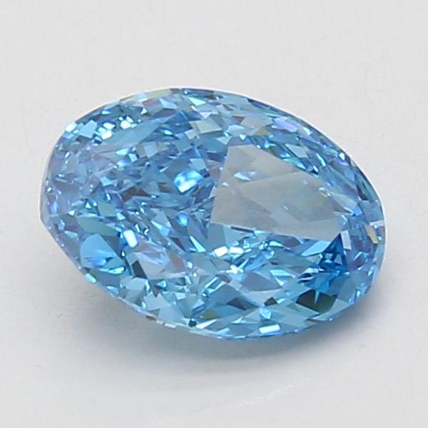 1.54 Ct. Fancy Vivid Blue Oval Lab Grown Diamond