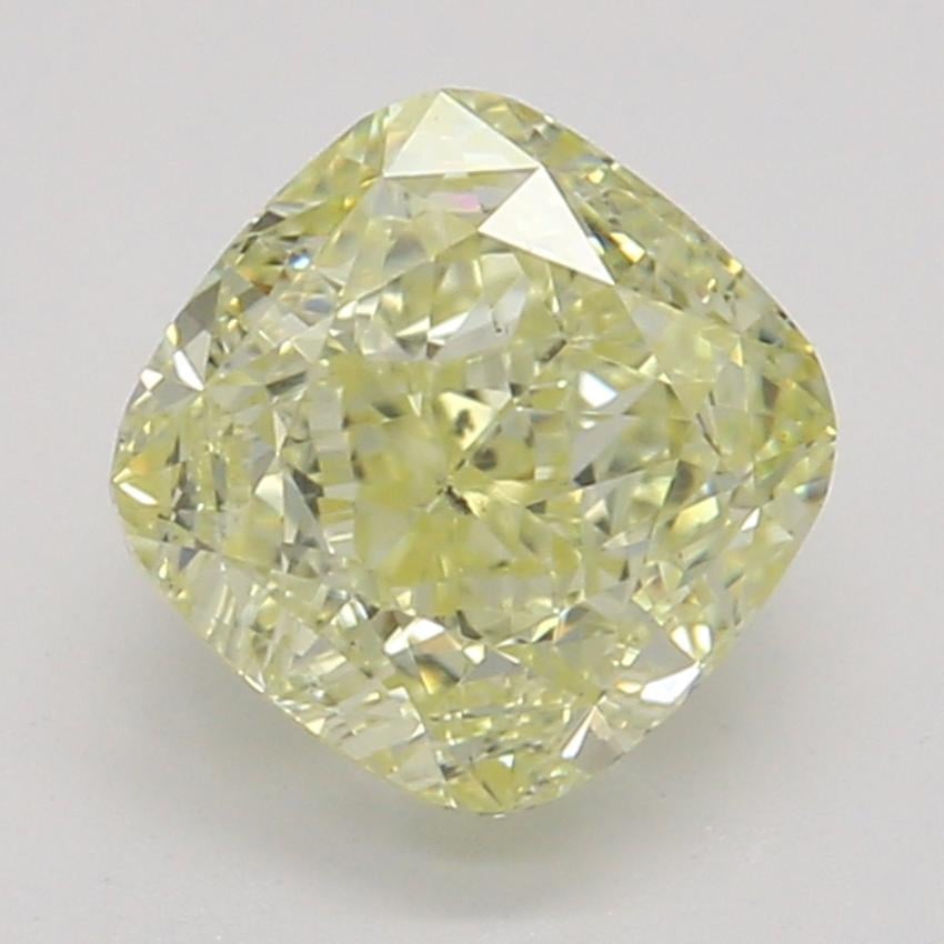 0.82 Ct. Fancy Light Yellow Cushion Diamond