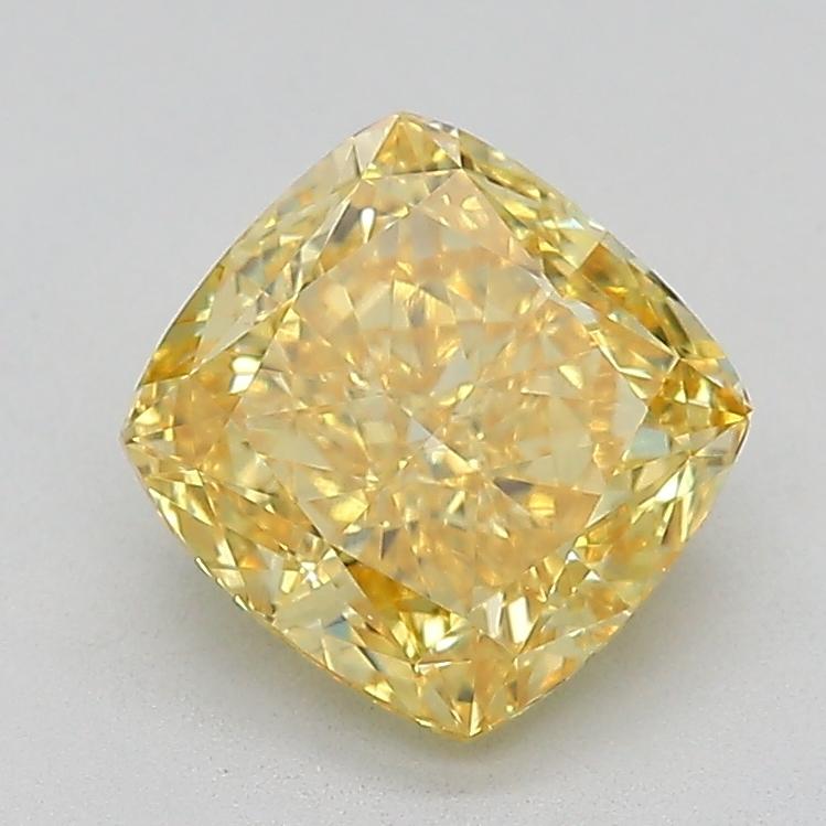 2.13 Ct. Fancy Intense  Yellow Cushion Lab Grown Diamond