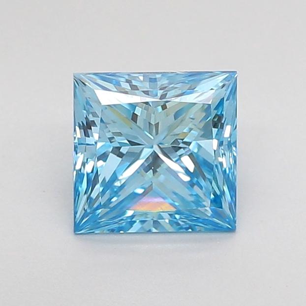 1.00 Ct. Fancy Vivid Blue Princess Lab Grown Diamond
