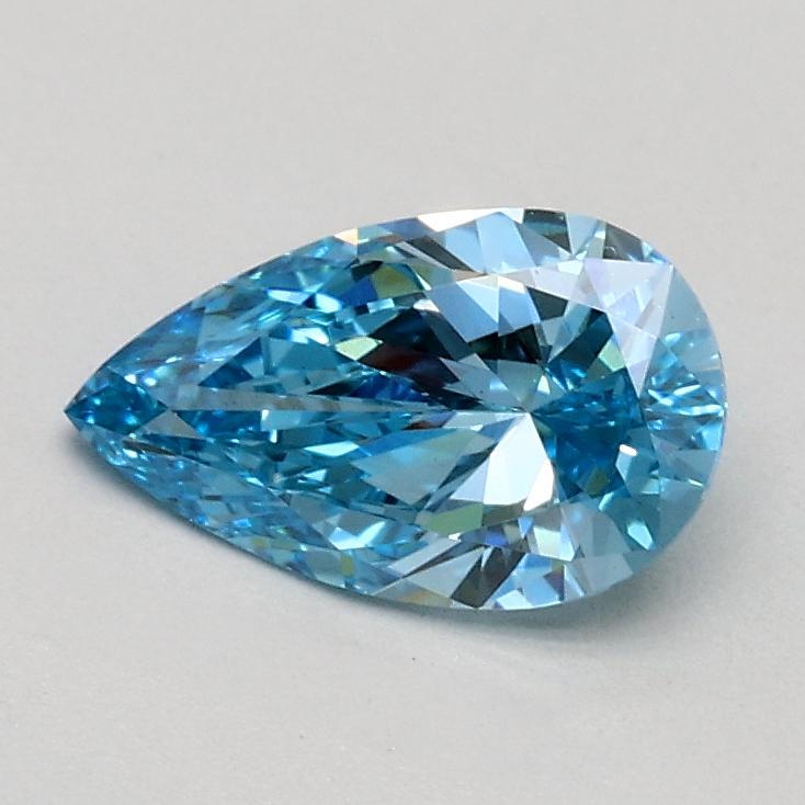 0.51 Ct. Fancy Vivid Blue Pear Lab Grown Diamond