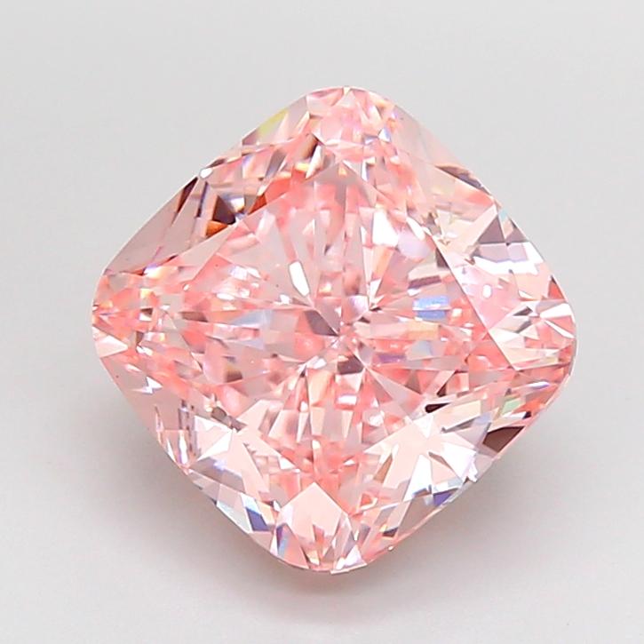 5.01 Ct. Fancy Intense  Pink Cushion Lab Grown Diamond