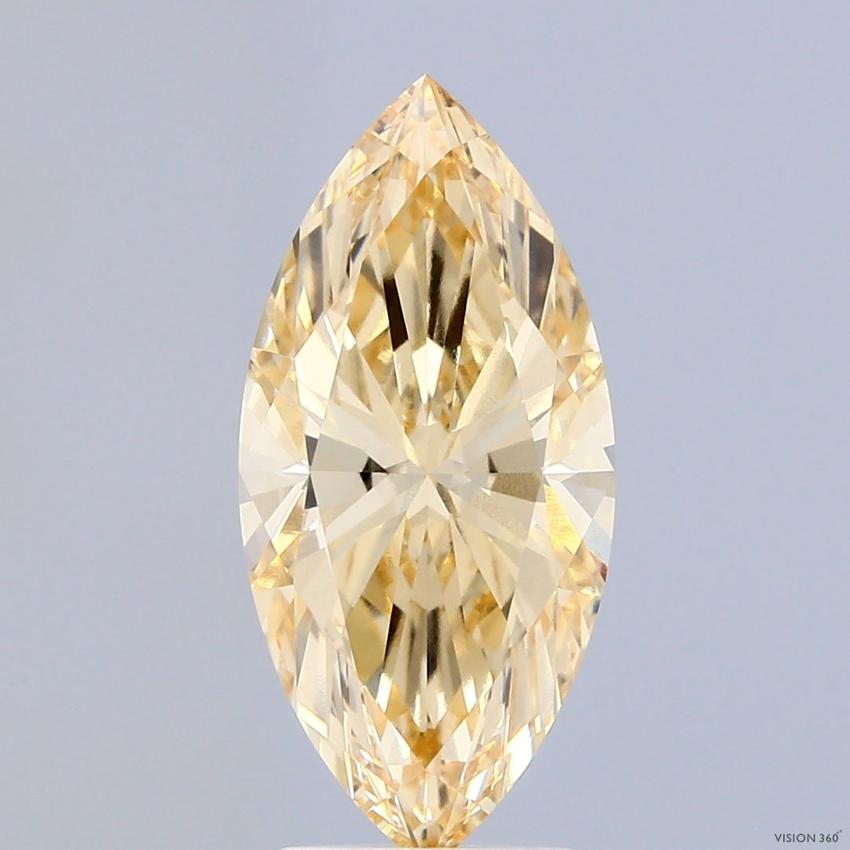 3.13 Ct. Fancy Intense Yellow Marquise Lab Grown Diamond