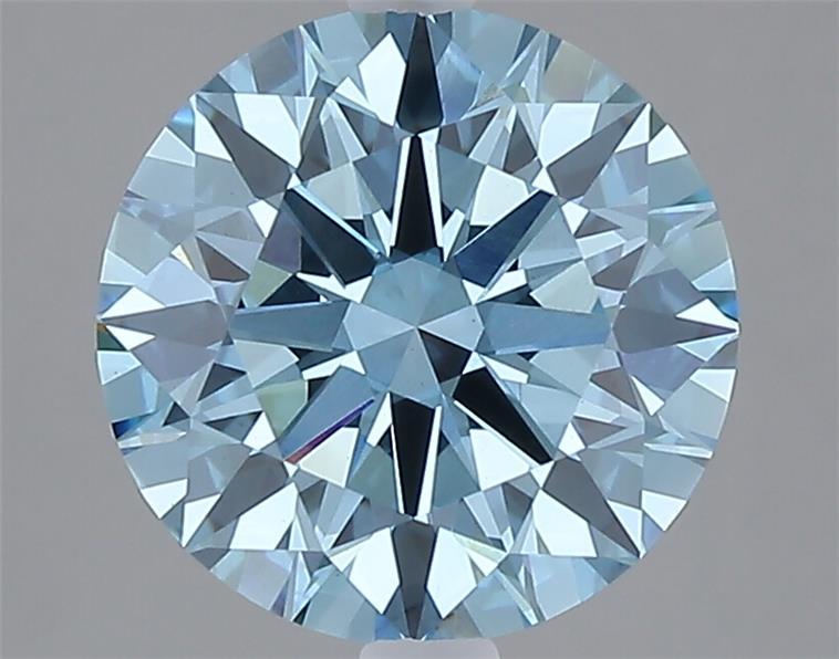 3.00 Ct. Fancy Vivid Blue Round Lab Grown Diamond