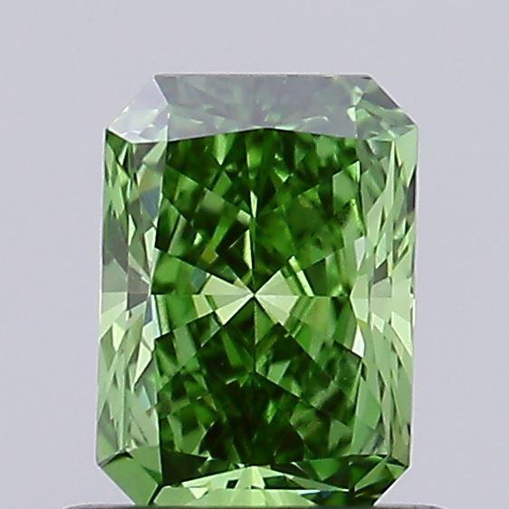 0.73 Ct. Fancy Vivid Green Radiant Lab Grown Diamond