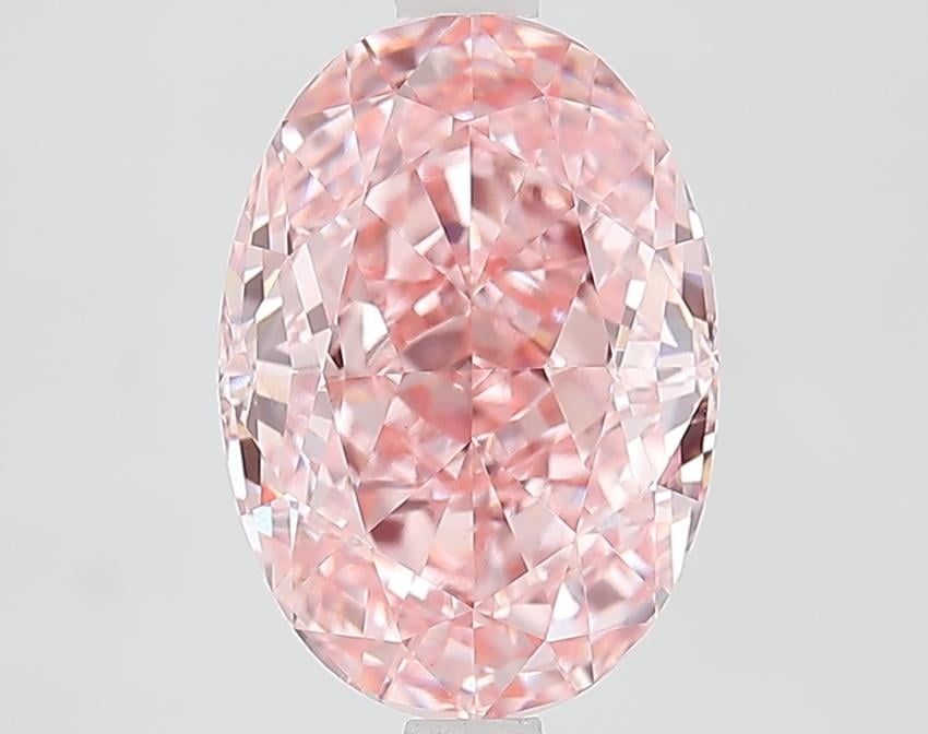 3.7 Ct. Fancy Vivid Pink Oval Lab Grown Diamond