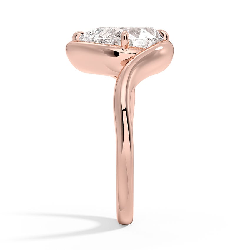 14K Rose Gold Bezel Atelier Solitaire Diamond Ring, large additional view 1