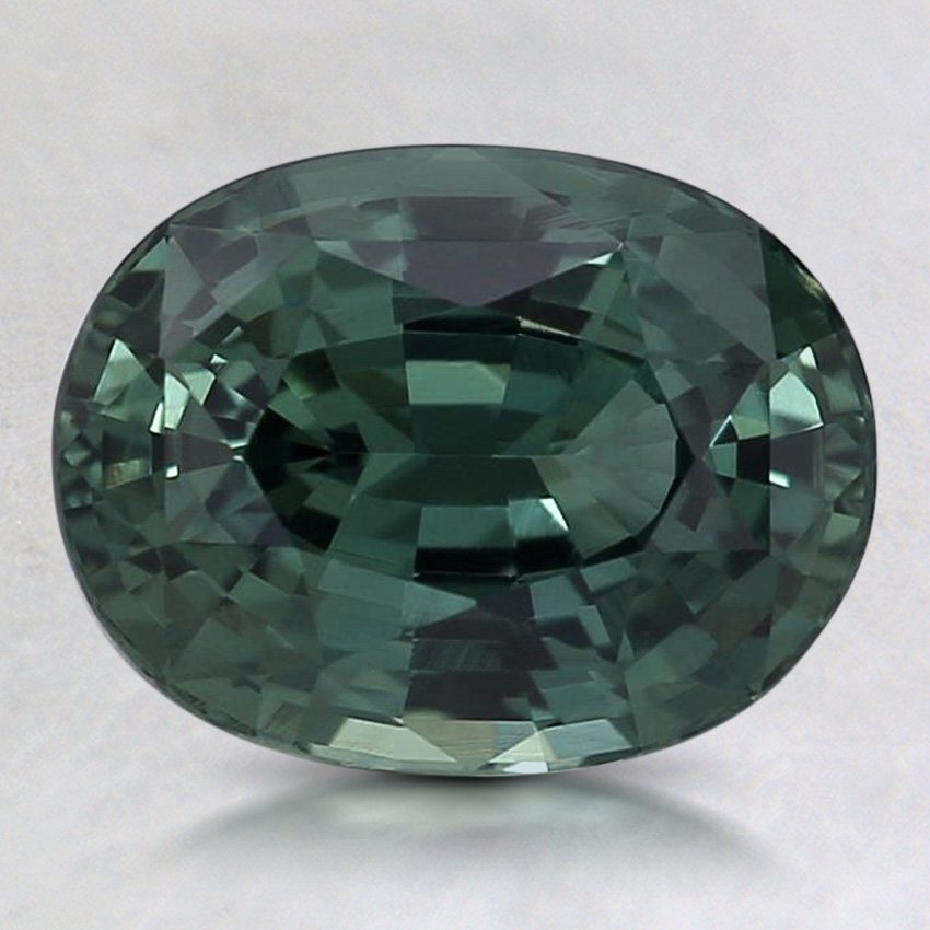 9x6.7mm Teal Oval Sapphire
