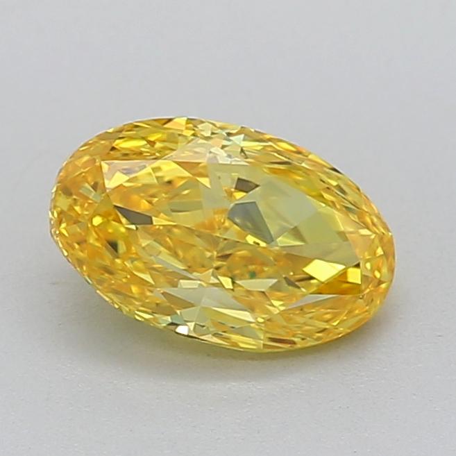 1.01 Ct. Fancy Vivid Yellow Oval Lab Grown Diamond