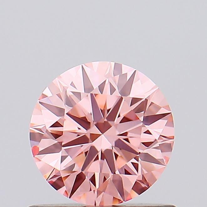 0.59 Ct. Fancy Vivid Pink Round Lab Grown Diamond