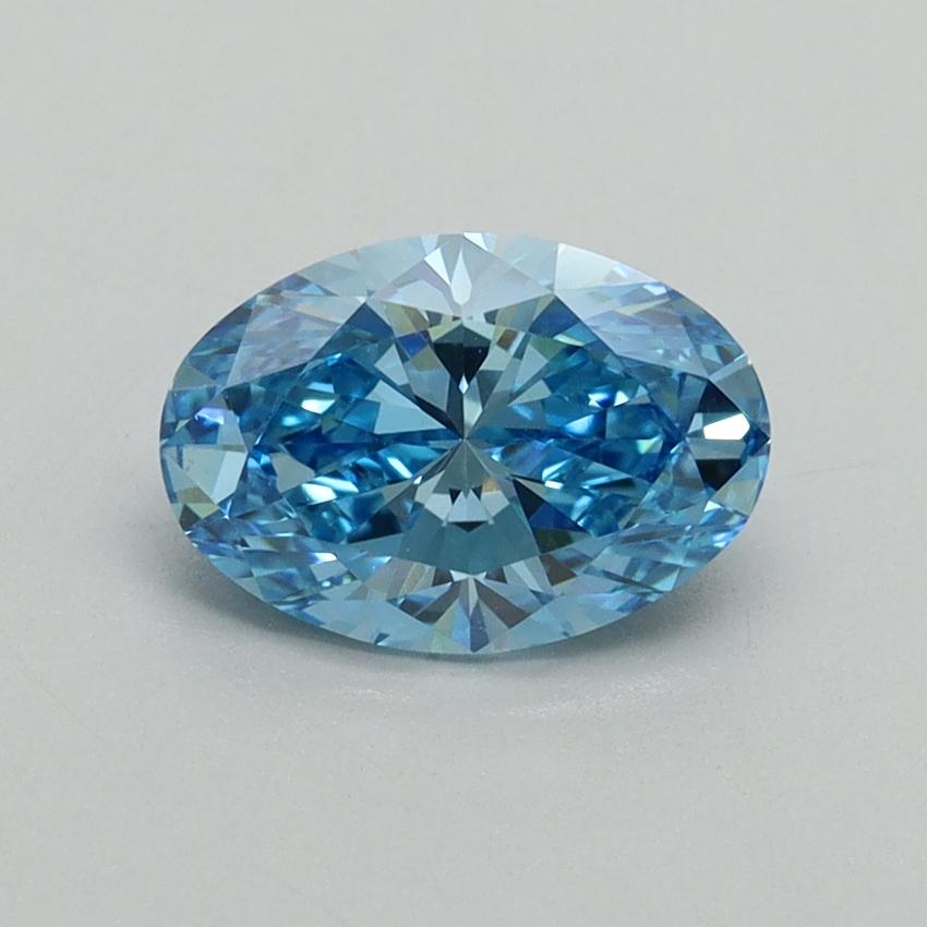 1.14 Ct. Fancy Vivid Blue Oval Lab Grown Diamond