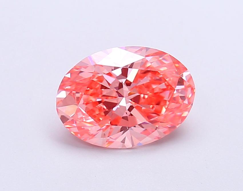 1.65 Ct. Fancy Vivid Pink Oval Lab Grown Diamond