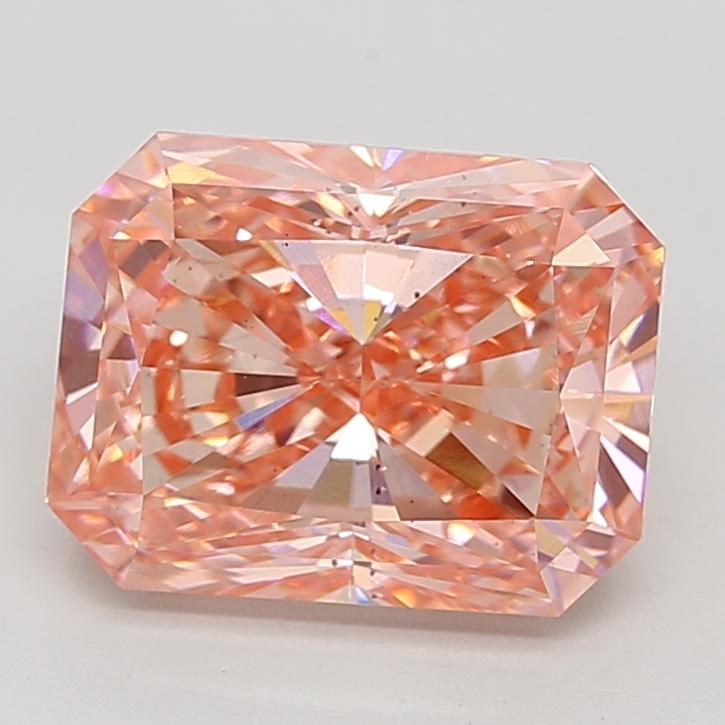 5.33 Ct. Fancy Vivid  Pink Radiant Lab Grown Diamond