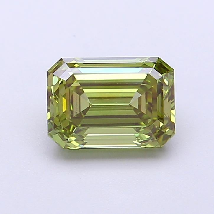 1.52 Ct. Fancy Intense  Green Emerald Lab Grown Diamond