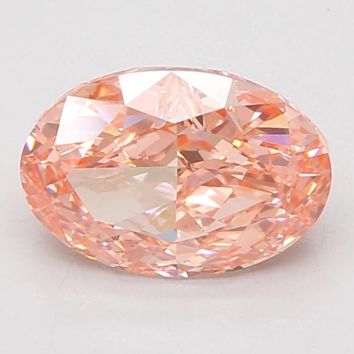 3.04 Ct. Fancy Vivid Pink Oval Lab Grown Diamond