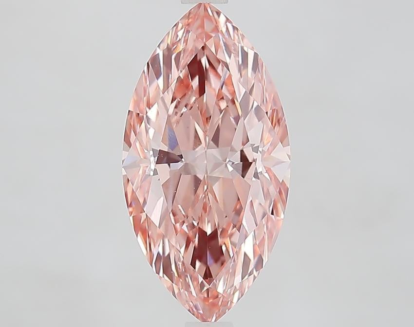 3.10 Ct. Fancy Vivid Pink Marquise Lab Grown Diamond