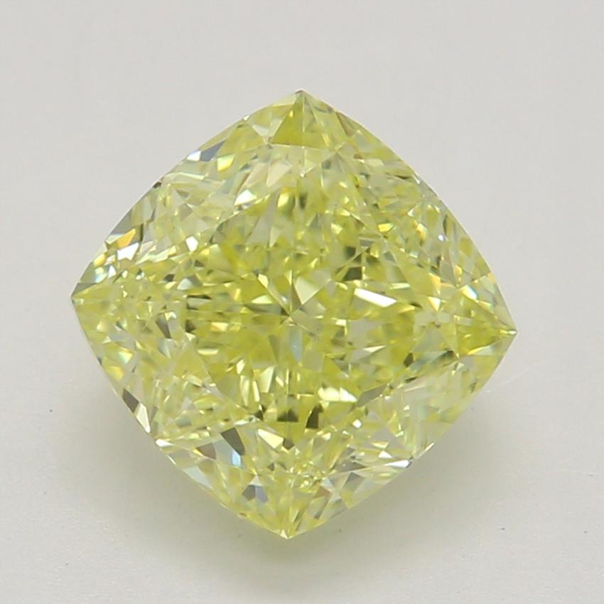 1.23 Ct. Fancy Intense Yellow Cushion Diamond