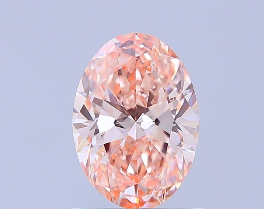 0.99 Ct. Fancy Intense Pink Oval Lab Grown Diamond