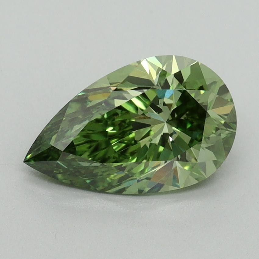 1.52 Ct. Fancy Vivid Green Pear Lab Grown Diamond