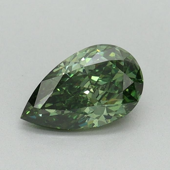 0.56 Ct. Fancy Vivid Green Pear Lab Grown Diamond