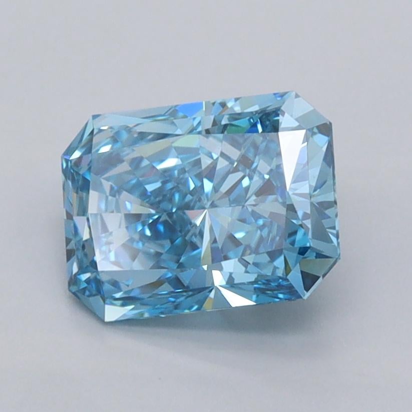 1.47 Ct. Fancy Vivid  Blue Radiant Lab Grown Diamond