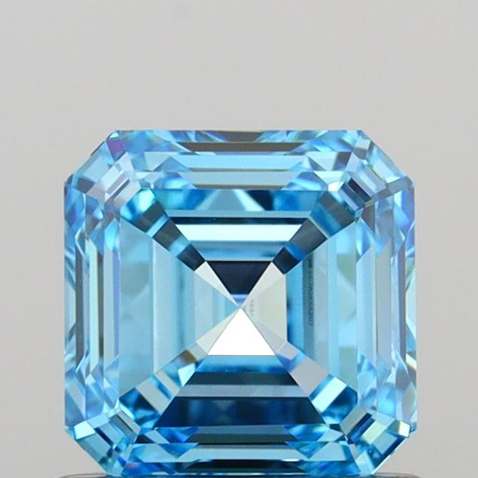 0.94 Ct. Fancy Vivid Blue Asscher Lab Grown Diamond