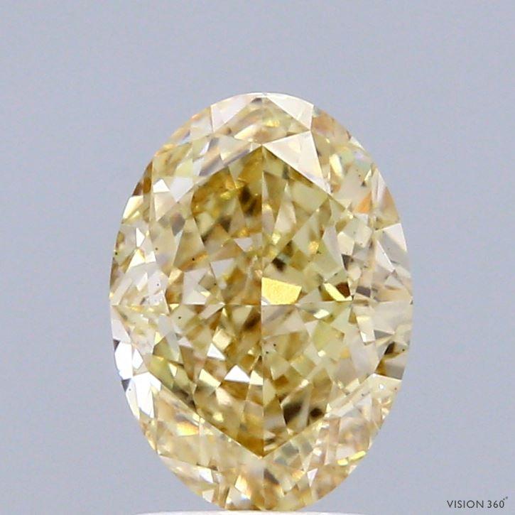 2.09 Ct. Fancy Yellow Oval Lab Grown Diamond