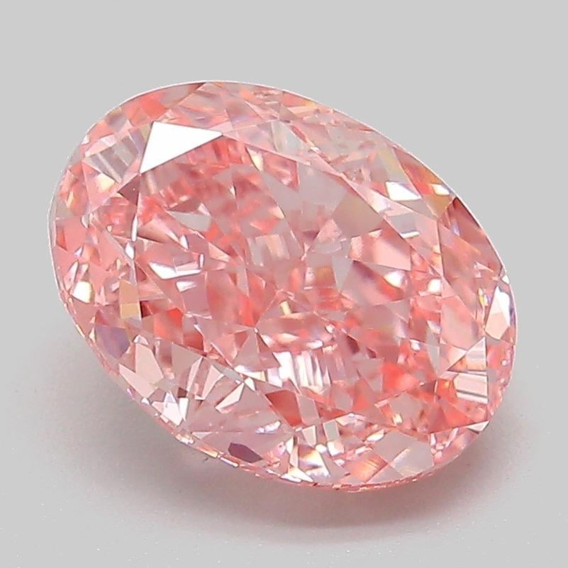 2.90 Ct. Fancy Vivid  Pink Oval Lab Grown Diamond