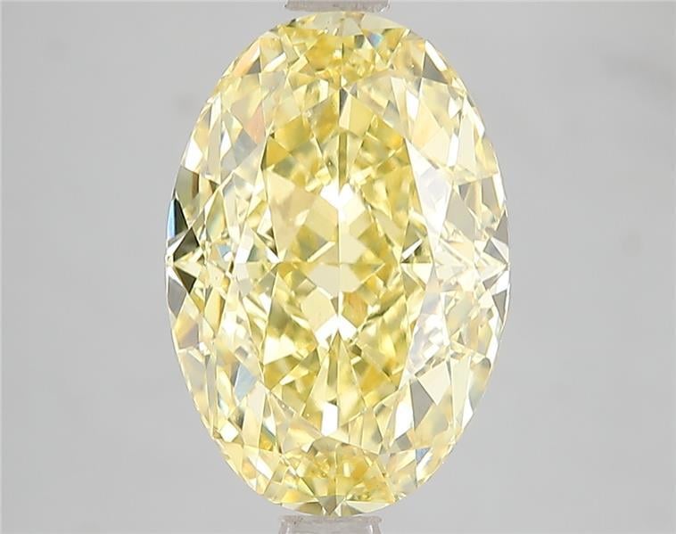 5.20 Ct. Fancy Vivid Yellow Oval Lab Grown Diamond