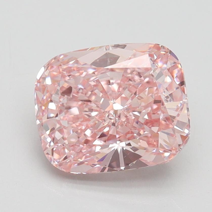 2.06 Ct. Fancy Intense Pink Cushion Lab Grown Diamond