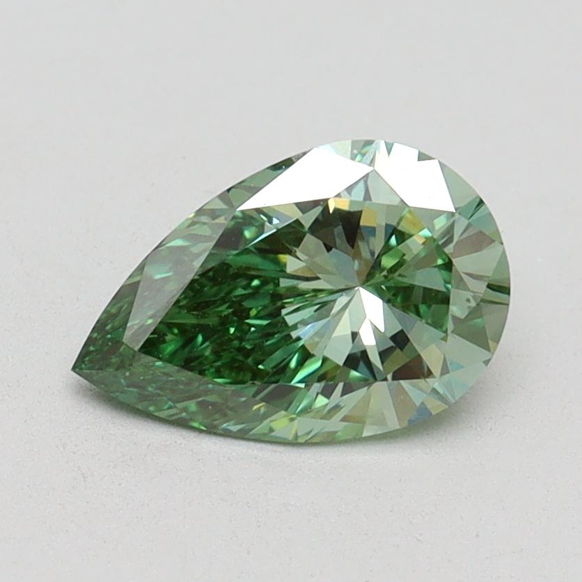 1.00 Ct. Fancy Vivid Green Pear Lab Grown Diamond