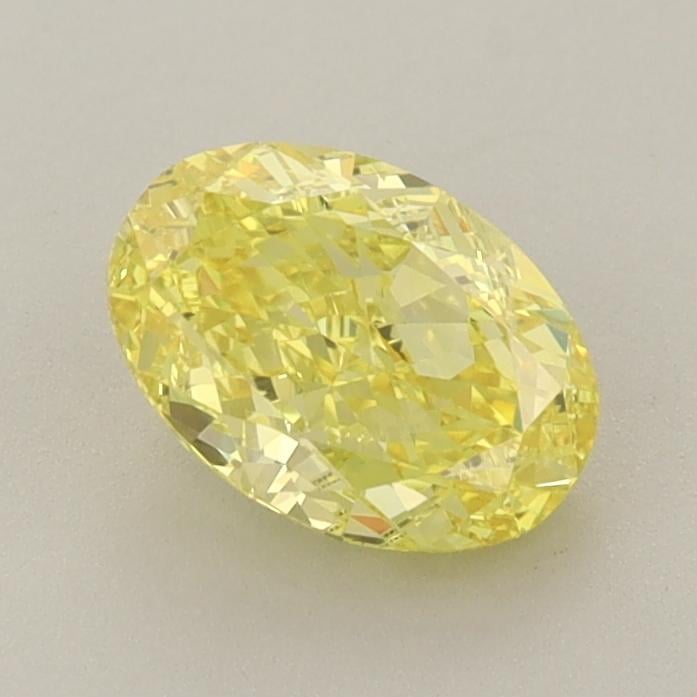 1.12 Ct. Fancy Vivid  Yellow Oval Lab Grown Diamond
