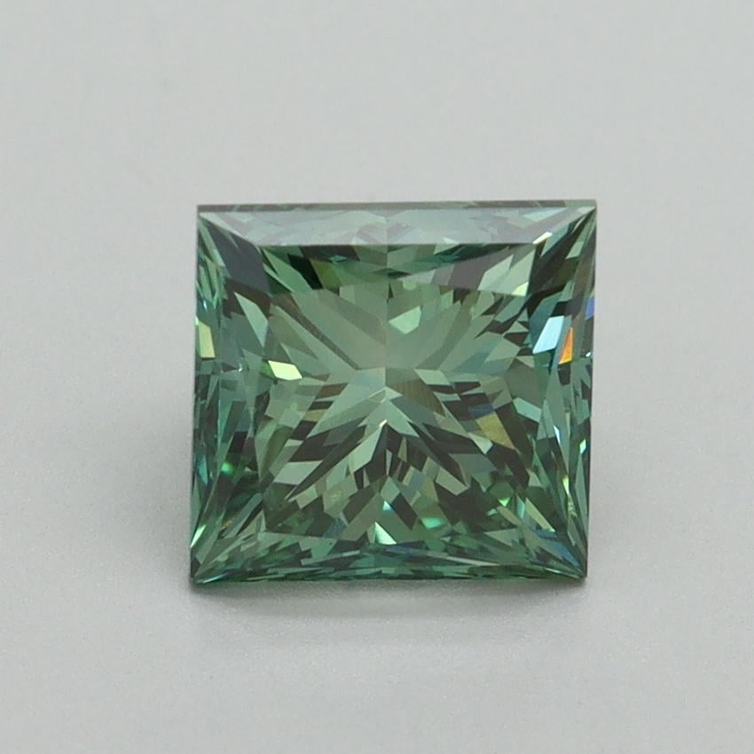 2.06 Ct. Fancy Vivid Green Princess Lab Grown Diamond