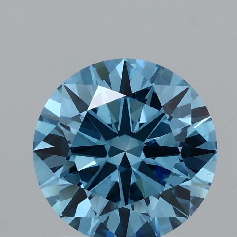2.02 Ct. Fancy Vivid Blue Round Lab Grown Diamond