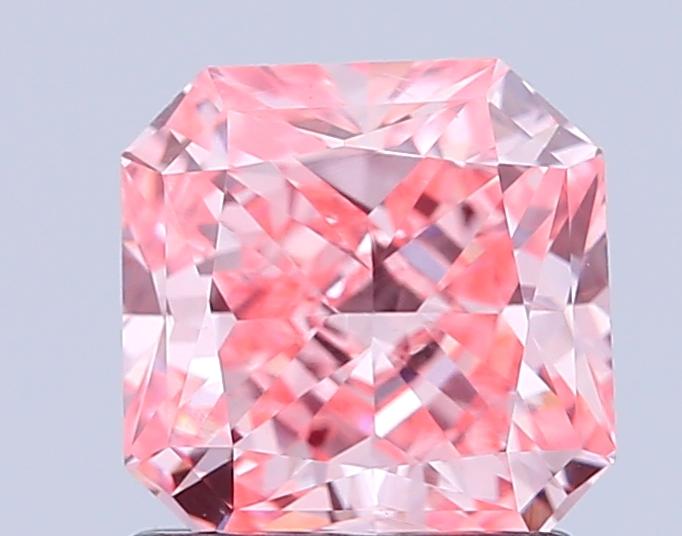 1.19 Ct. Fancy Vivid Pink Radiant Lab Grown Diamond