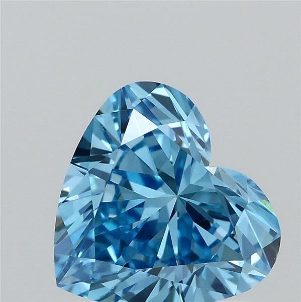 1.01 Ct. Fancy Vivid Blue Heart Lab Grown Diamond