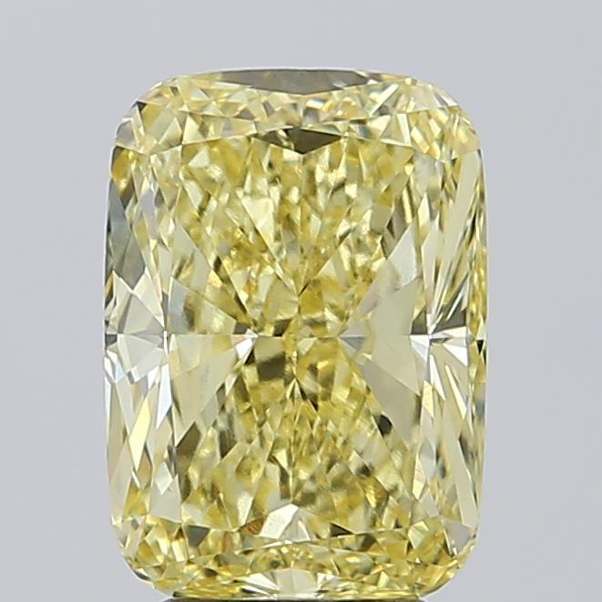 4.50 Ct. Fancy Intense Yellow Cushion Lab Grown Diamond