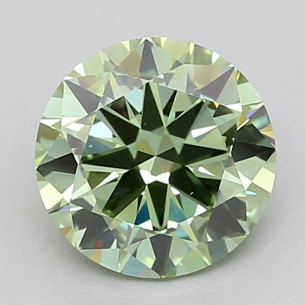 1.50 Ct. Fancy Vivid  Green Round Lab Grown Diamond